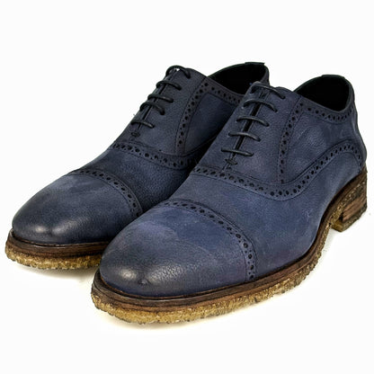 BLUE NOBUCK FLOATER CARTER W/DOBLE SUELA CREPÉ