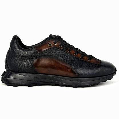 BLACK & BROWN FLOATER SNEAKER