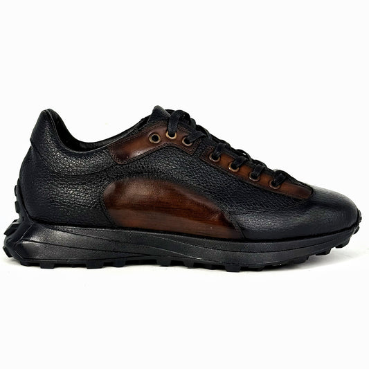 BLACK & BROWN FLOATER SNEAKER