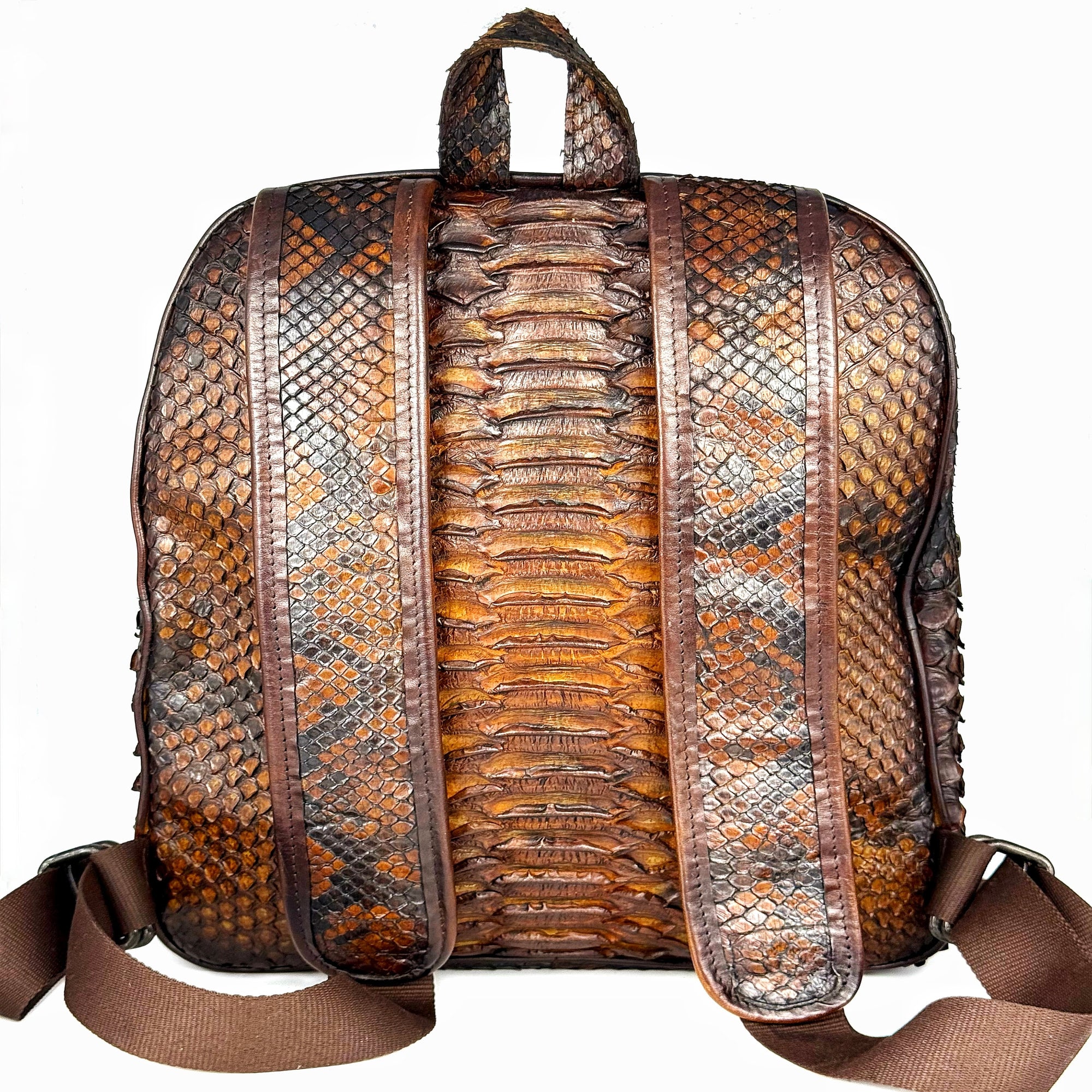 BROWN PYTHON BACKPACK