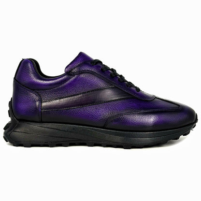 PURPLE FLOATER & LEATHER SNEAKER