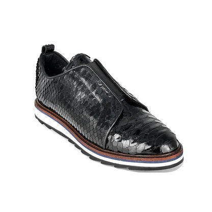 BLACK PYTHON SNEAKER