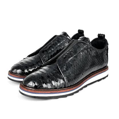 BLACK PYTHON SNEAKER