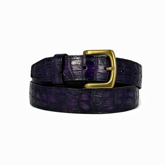 PURPLE CROCO BELT