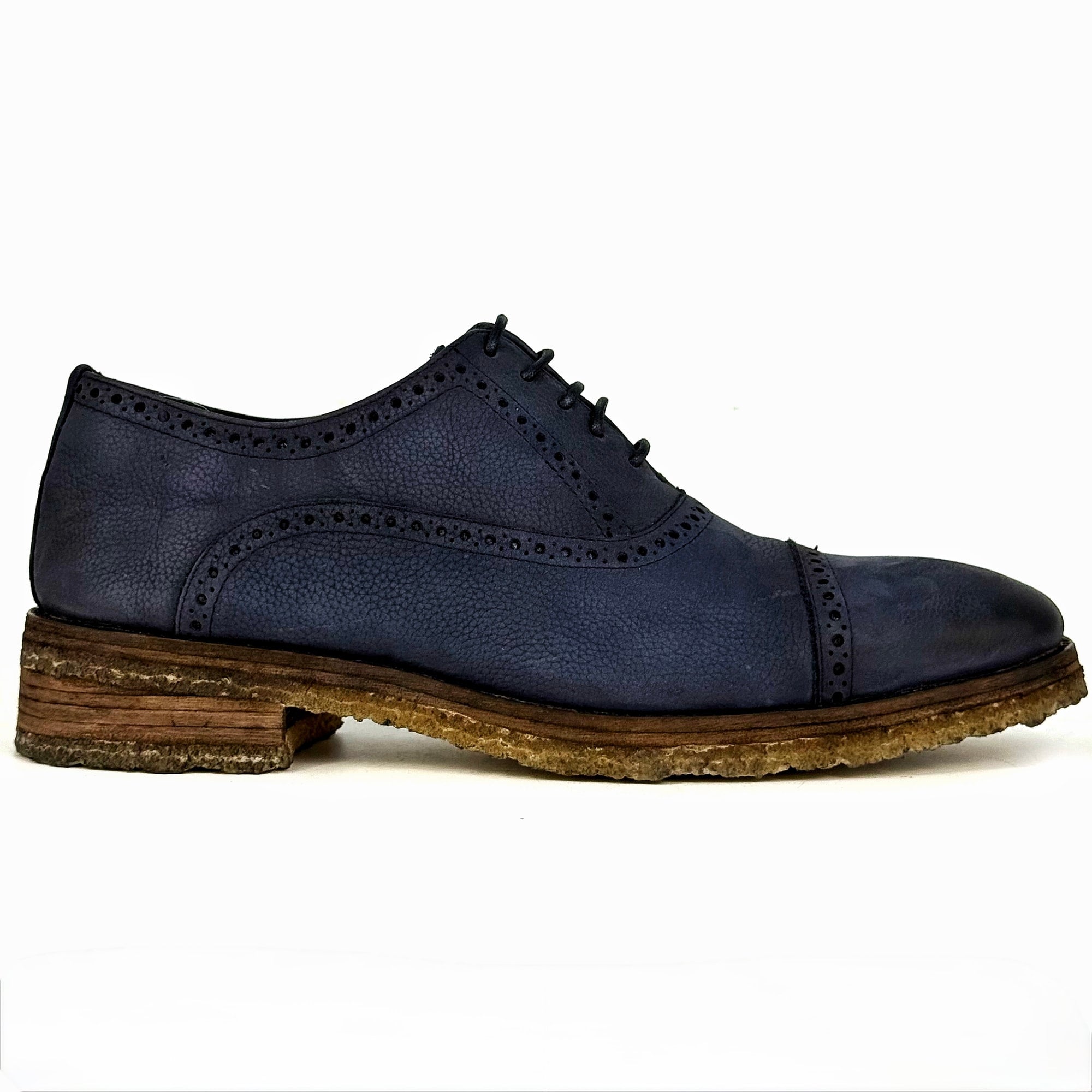 BLUE NOBUCK FLOATER CARTER W/DOBLE SUELA CREPÉ