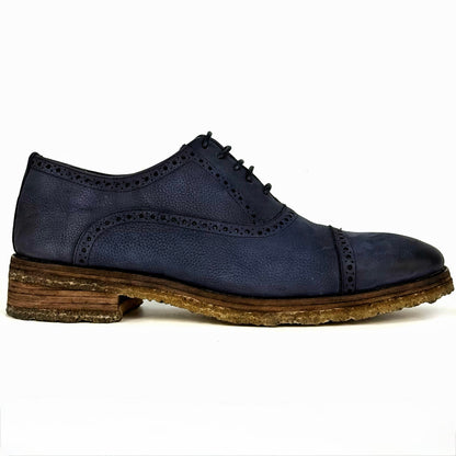BLUE NOBUCK FLOATER CARTER W/DOBLE SUELA CREPÉ