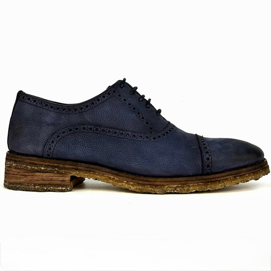 BLUE NOBUCK FLOATER CARTER W/DOBLE SUELA CREPÉ