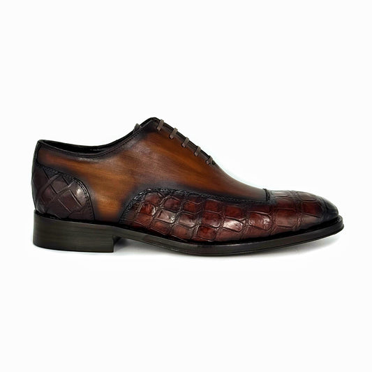 BROWN CROCO & LEATHER ETHAN