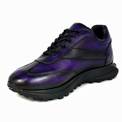 PURPLE FLOATER & LEATHER SNEAKER