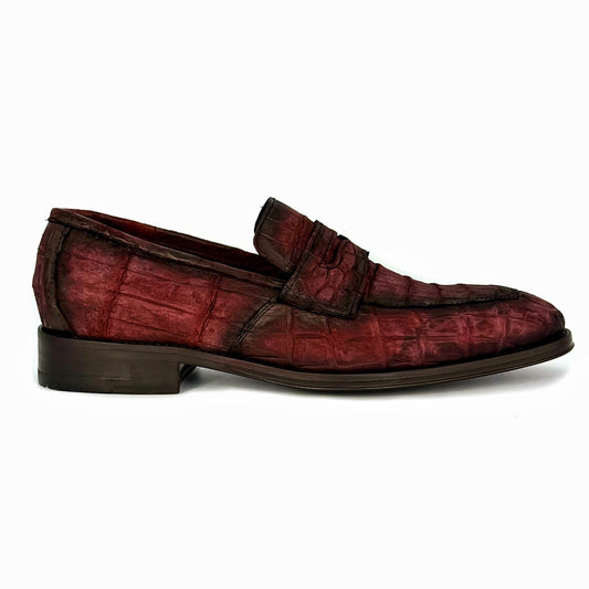 WINE NOBUCK CROCO DORIAN