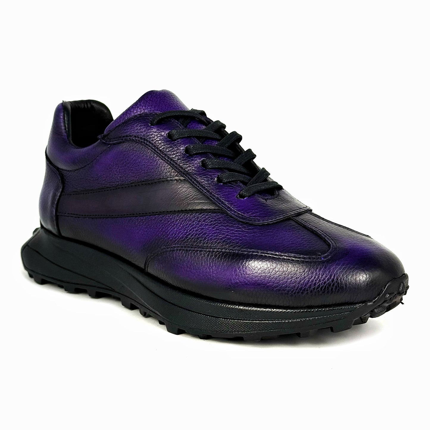 PURPLE FLOATER & LEATHER SNEAKER