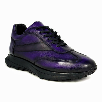 PURPLE FLOATER & LEATHER SNEAKER