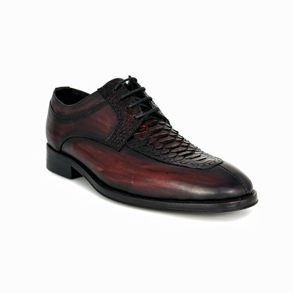 WINE LEATHER & PYTHON AIDEN